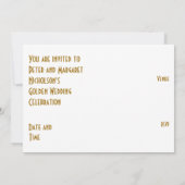 ゴールドスター50周年招待状 白 招待状 (裏面)