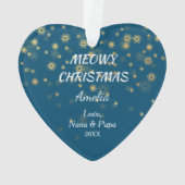 ゴールドスター タビー猫 孫 青 オーナメント (裏面)