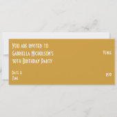 ゴールドスター「パーティー」招待状 ゴールドロング 招待状 (裏面)