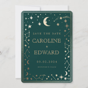 ゴールドスター ムーン セレスチャル QR コード セーブ・ザ・デート