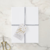 ゴールドスター 感謝ベイビーシャワーフェイバー ギフトタグ (より糸付き)