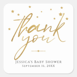 ゴールドスター 感謝ベイビーシャワー スクエアシール