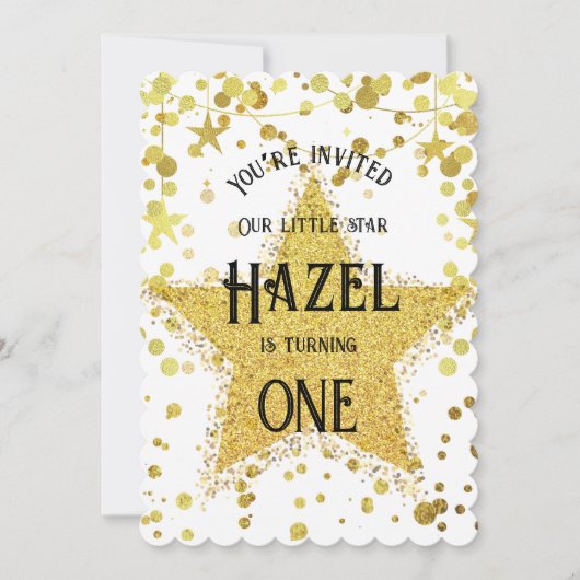 ゴールドスター 招待状 (正面)