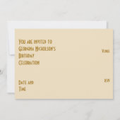 ゴールドスター 'VIP PASS' 招待状 クリーム 横型 (裏面)