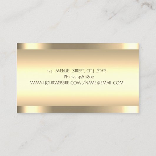 ゴールドストライプス ヨガインストラクター 女性 シルエット 名刺 (裏面)