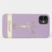 ゴールドストライプツリーの女性のシルエット, Case-Mate iPhoneケース (裏面(横))