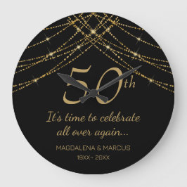 ゴールドストリング 結婚50周年 ラージ壁時計