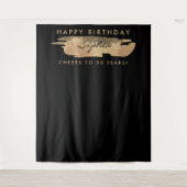 ゴールドストリーク バースデー 背景 どんな年齢でも タペストリー (正面)