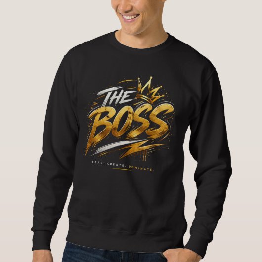 ゴールドストリートウェアの権力の王冠 - The Boss Crown スウェットシャツ (正面)