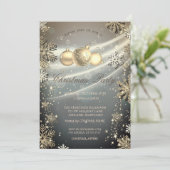 ゴールドスノーフレークボールシャイニー会社パーティーI 招待状 (スタンド正面)