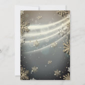 ゴールドスノーフレークボールシャイニー会社パーティーI 招待状 (裏面)