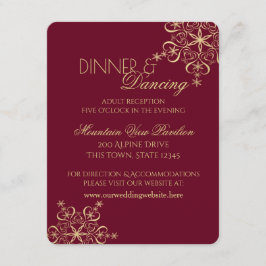 ゴールドスノーフレーク冬の披露宴情報 招待状