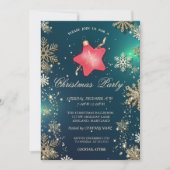 ゴールドスノーフレーク、クリスマススターオーナメントカンパニー 招待状 (正面)
