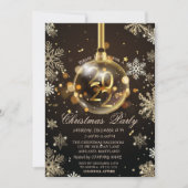 ゴールドスノーフレーク 2022年クリスマスオーナメント 企業 招待状 (正面)