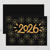 ゴールドスノーフレーク 2026 企業・卒業パーティー I 招待状 (正面/裏面)