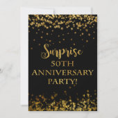 ゴールドスパークルスターズ テキスト 50周年記念 招待状 (正面)