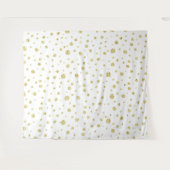 ゴールドスパークルドット写真背景タペストリー タペストリー (正面(横))