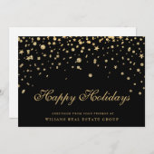 ゴールドスパークル クリスマススター 法人向けグリーティング シーズンカード (正面/裏面)