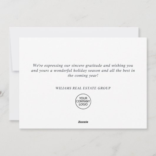 ゴールドスパークル クリスマススター 法人向けグリーティング シーズンカード (裏面)