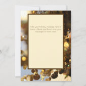 ゴールドスパークル モダン クラシック フォト ホリデー カード (裏面)