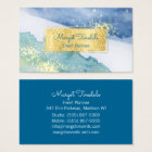 ゴールドスパークル　水彩名刺