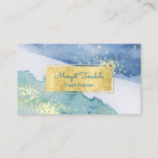 ゴールドスパークル　水彩名刺 名刺