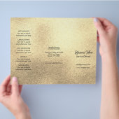 ゴールドスパ、リラクゼーション、ヘアスタイリストのメニューと料金 チラシ (手)