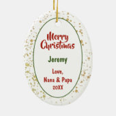 ゴールドスプラッタ サンタパウズ バーニーズマウンテンドッグ セラミックオーナメント (裏面)