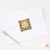 ゴールドスワン ウェディング ネーム デコレーション 💍 スクエアシール (封筒)