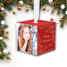 ゴールドスワールオンレッド写真テンプレート