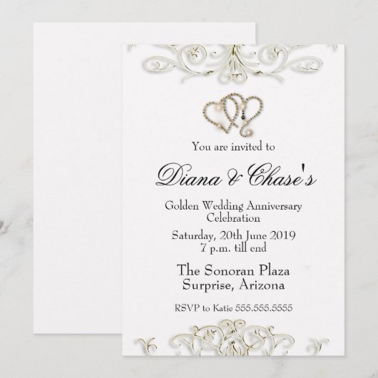 ゴールドスワール 50周年招待状 招待状 (正面/裏面)