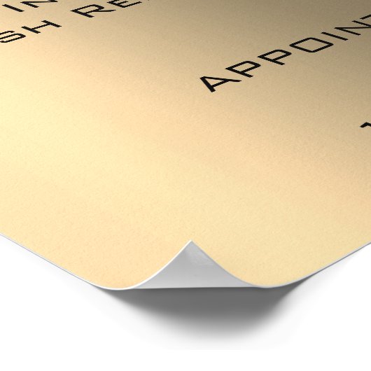 ゴールドセピアメイクアップアーティストの目とまつげの価格リスト ポスター (角)