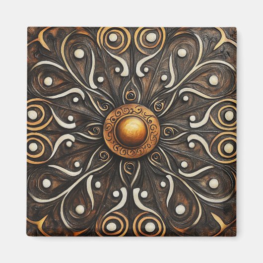 ゴールドセンターフィリグリー装飾 4 マグネット (正面)