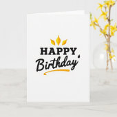 ゴールドタイプの誕生日カード カード (黄色い花)