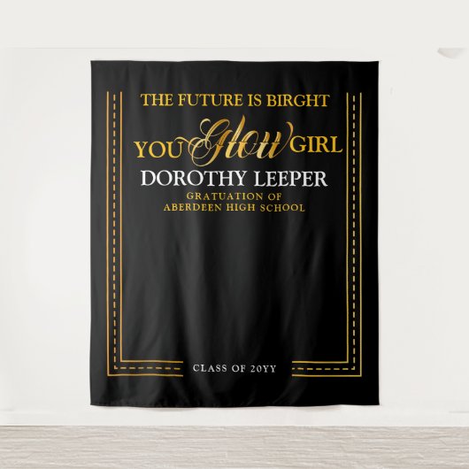 ゴールドタッチ 輝かしい未来を築こう タペストリー (正面)