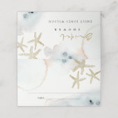 ゴールドダスキーブルービーチスターフィッシュブライズシャワー プレイスカード (外部開封)