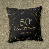 ゴールドダストの50回目結婚記念日 ブラック クッション