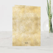 ゴールドダストスパークルコンフェッティ レッドリボンベル クリスマス カード (裏面)