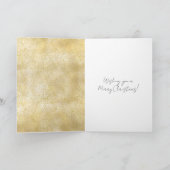 ゴールドダストスパークルコンフェッティ 赤いリボン 鈴 クリスマス カード (内部)