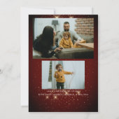 ゴールドダスト 3枚の写真で華やかなクリスマス シーズンカード (裏面)