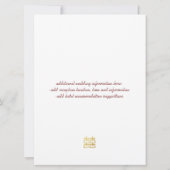 ゴールドダブルハッピーランタン 中国風招待状 招待状 (裏面)