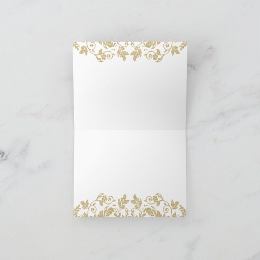 ゴールドダマスクエンブレム ありがとうございます サンキューカード (内部)