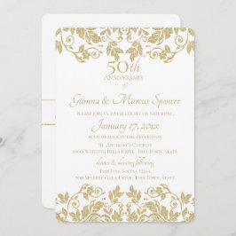 ゴールドダマスク 50周年記念 招待状