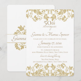 ゴールドダマスク 50周年記念 招待状