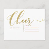 ゴールドチアホリデー新年の写真招待 インビテーションポストカード (裏面)