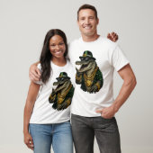 ゴールドチェーンのギャングワニ Tシャツ (ユニセックス)