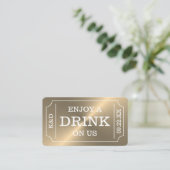 ゴールドチケットスタイル 「飲み物は私たちに奢りだ」 エンクロージャーカード (スタンド正面)