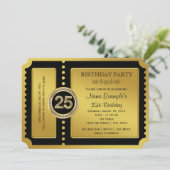 ゴールドチケット25歳の誕生日パーティー 招待状 (スタンド正面)