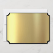 ゴールドチケット ブラック＆ゴールド ウェディング 招待状 (裏面)