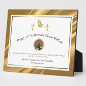 ゴールドチャーチ牧師感謝記念日ギフト フォトプラーク (側面)